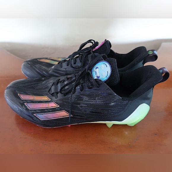 Adidas Adizero Mens Size 12 Football Cleats Big Mood Athletic Black Emoji Shoes - Picture 3 of 7